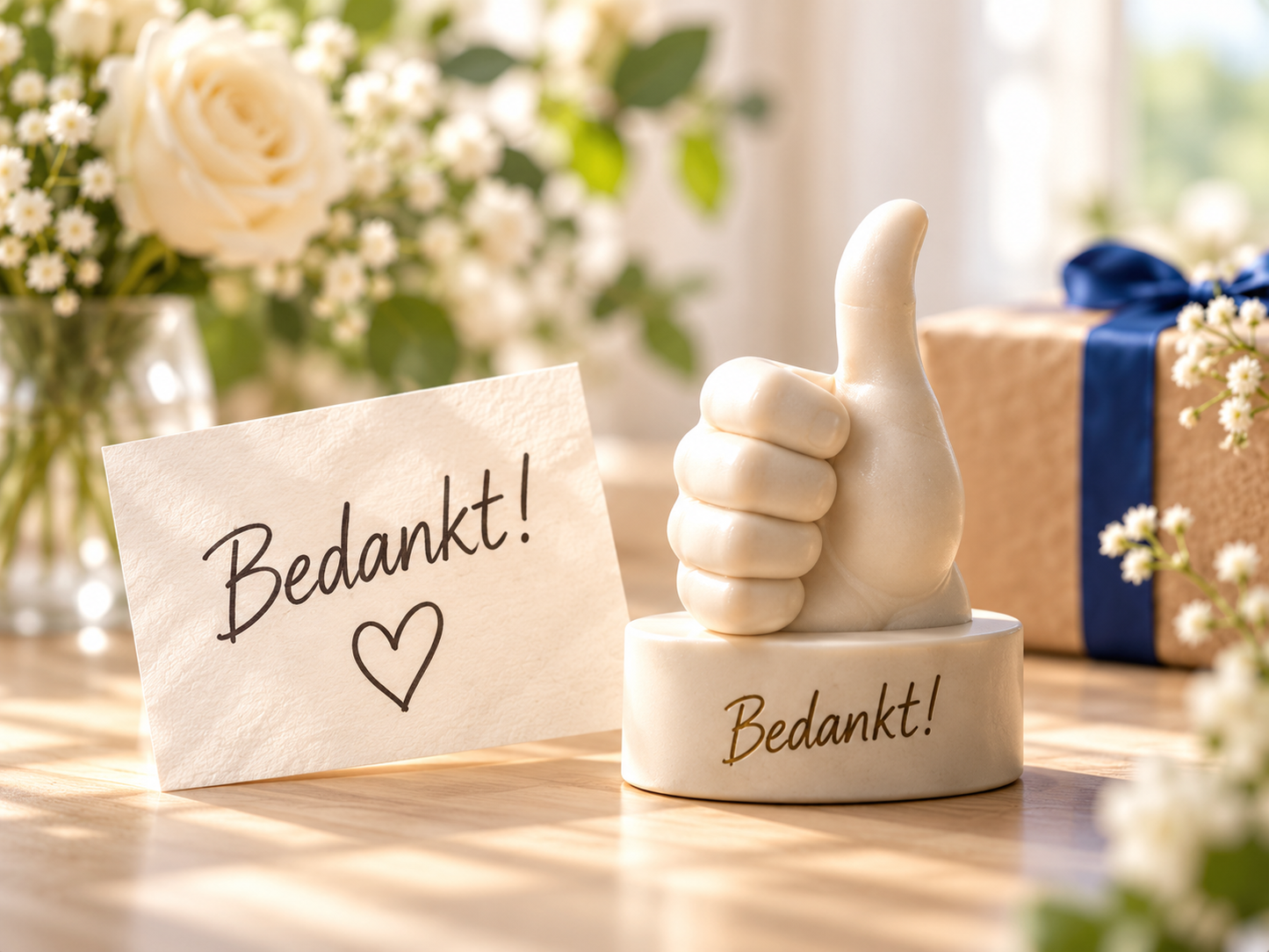 Bedankt hand