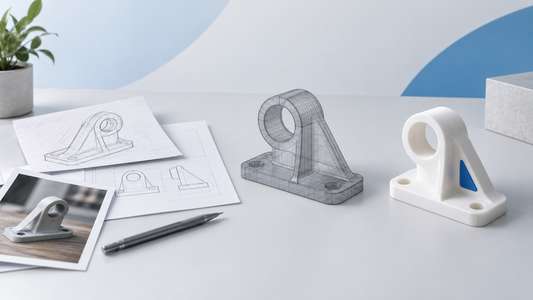 Van schets en referentiefoto naar een printbaar 3D-model voor bedrijven