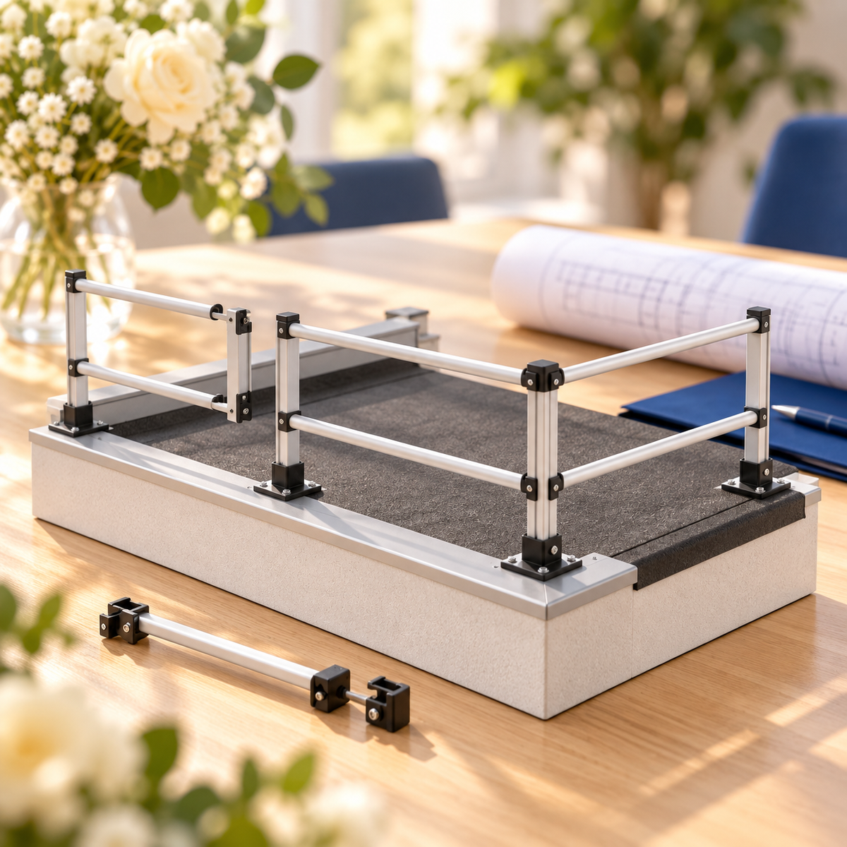 Modulair demonstratiemodel van een technisch systeem op schaal